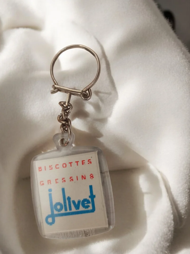 Porte-clés publicitaire vintage Jolivet biscuit gressin rétro ancien accessoire