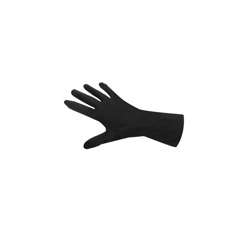Gants vinyles extra longs noirs