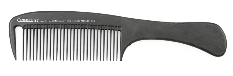 Peigne Carbone démêloir 21.5cm + 2 pinces - Centau