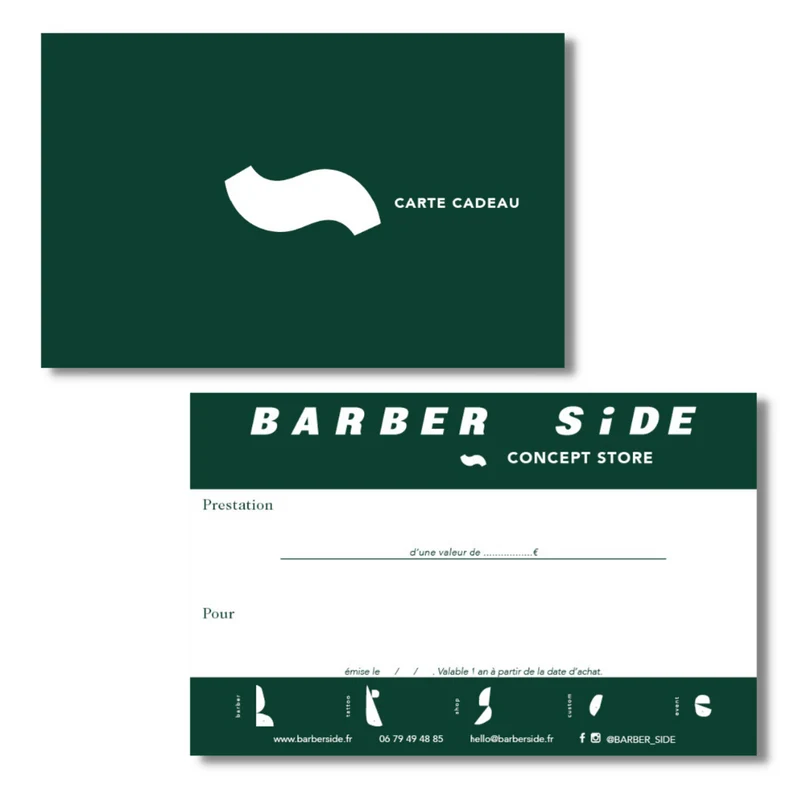 CARTE CADEAU BARBER SIDE