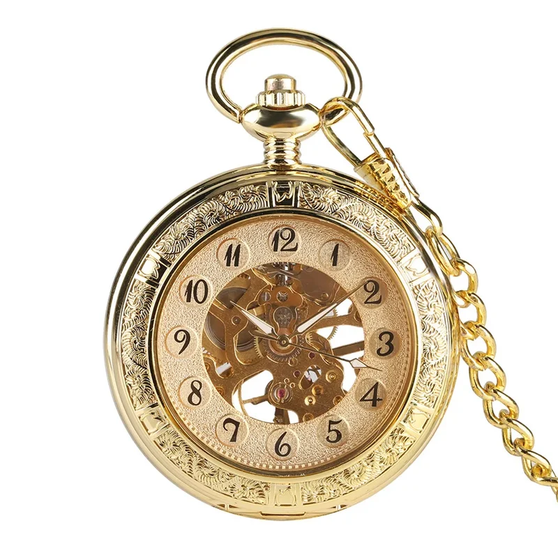 Montre gousset mécanique face transparente