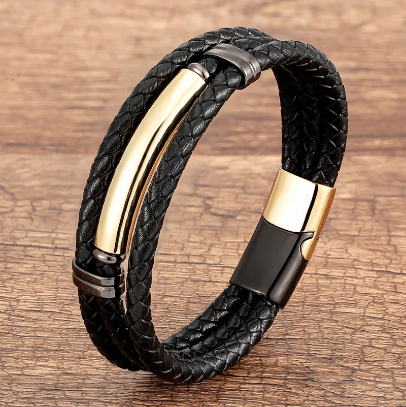 Bracelet cuir triple