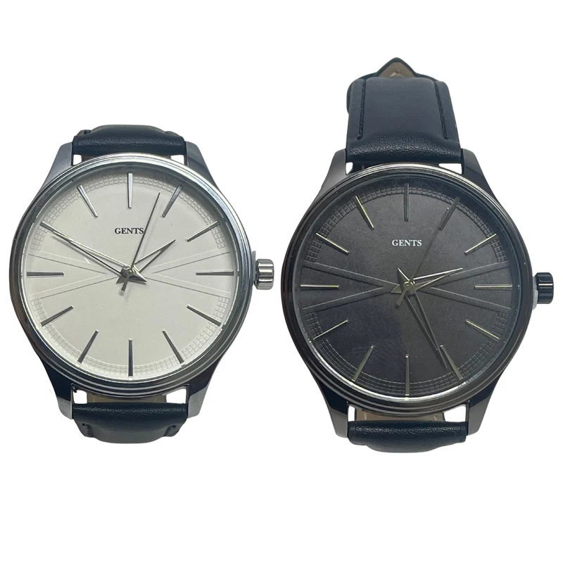 GENTS 42mm Men’s Minimalist Leather Watch – Classic Stainless Steel Dress Watch for Men, Lightweight & Water-Resistant Daily Wear – Elegant Gift for Men