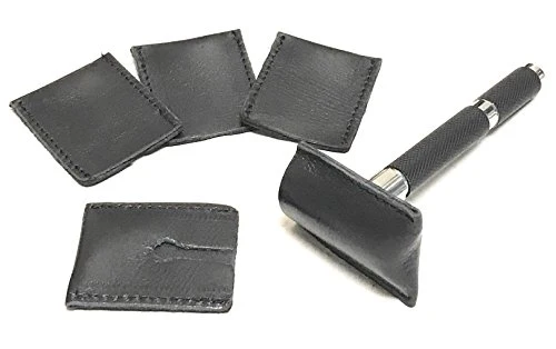 GENTS Leather Double Edge Safety Razor Head Protective Sheath, Travel Cover, Pack of 5