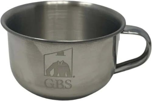 G.B.S Chrome Shaving Bowl, Stainless-steel Unbreakable, Durable for Home, Compliments Any Shaving Razor and Shave Brush