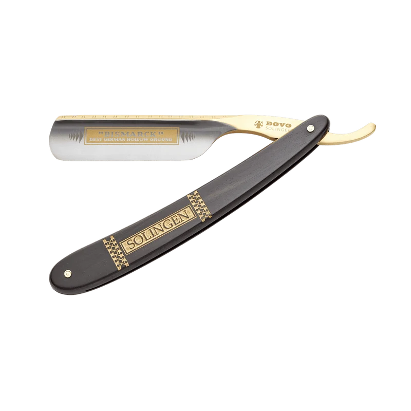 Dovo Ebony Wood Shave Ready Bismarck 6/8" Straight Razor #26810 Sold by GENTS