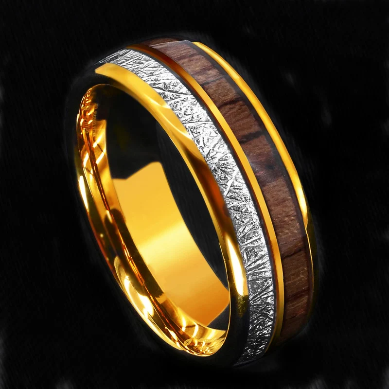 Bague bois de koa BT*3866 doré
