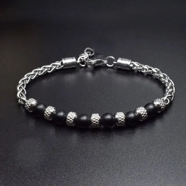 Bracelet perle & acier