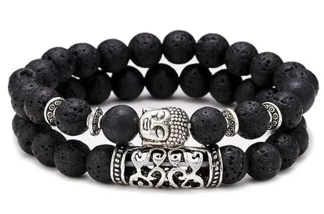 Bracelet perle bouda double