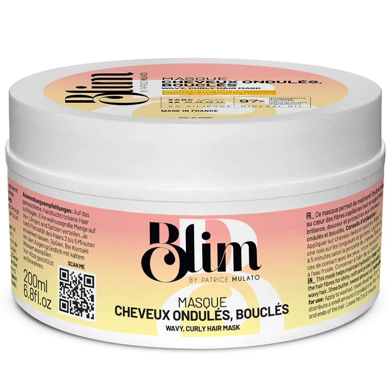Masque Cheveux Ondulés/Bouclés Blim Mulato 200 ML
