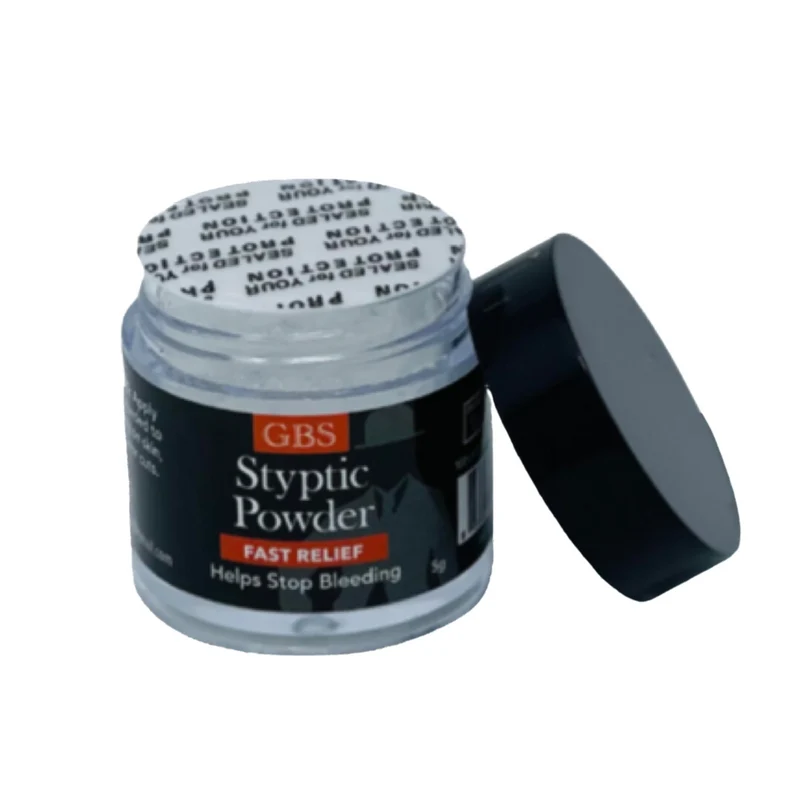 GENTS Styptic Powder Jar for Shaving Nicks, Razor Cuts, Canker Sore 5g (1 JAR)