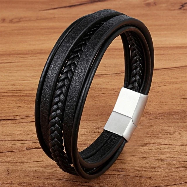 Bracelet cuir multiple
