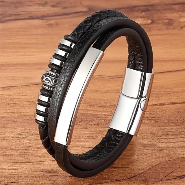 Bracelet cuir tressage diverse