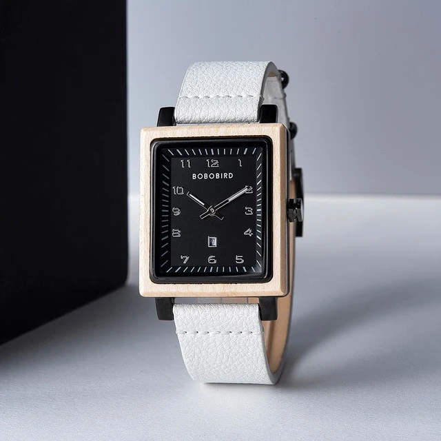 Montre quartz bois et cuir Bobo Bird GT031