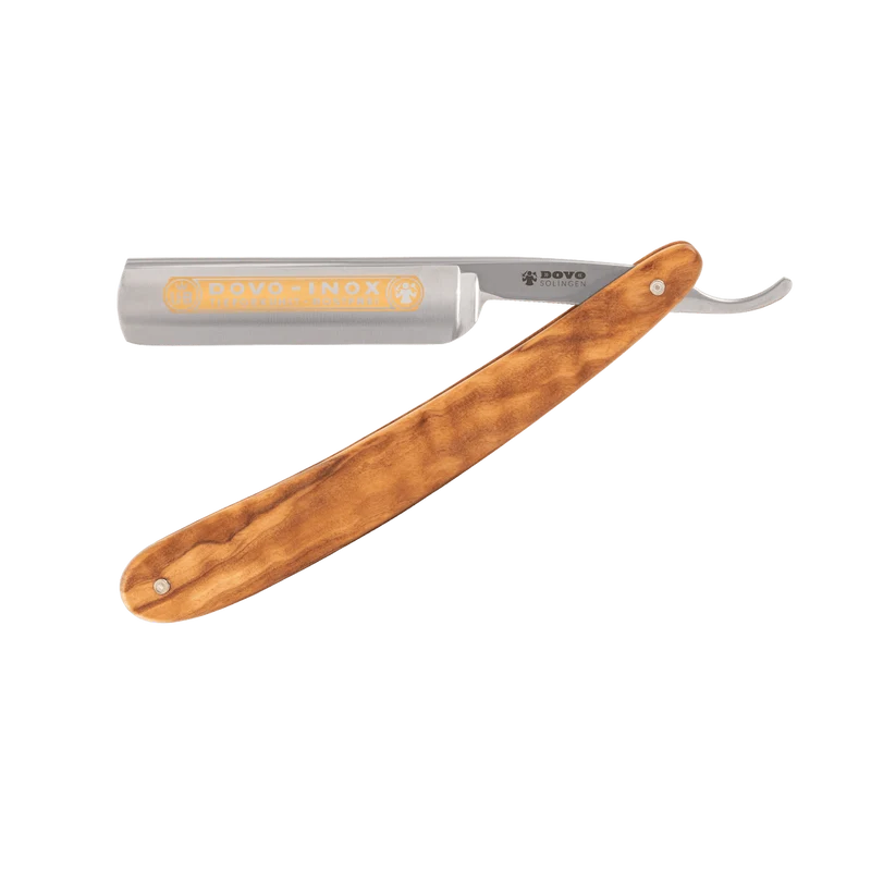 DOVO INOX 5/8" Olivewood Handle Straight Razor #415875 Sold by GENTS