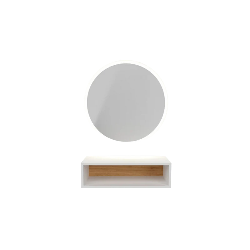 Miroir de coiffure LED avec meuble intégré Nask