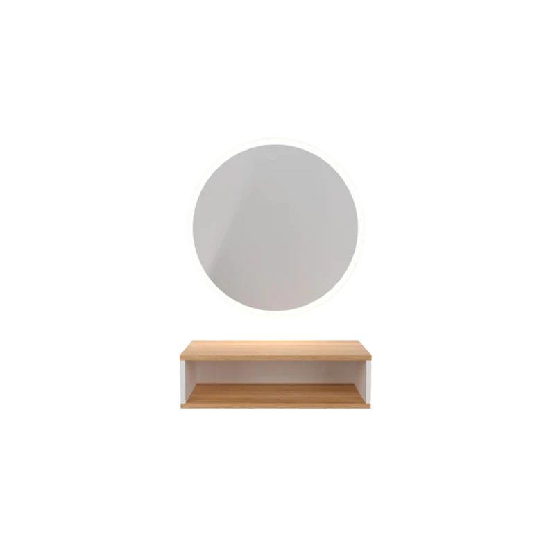 Miroir de coiffure LED avec meuble intégré Tana
