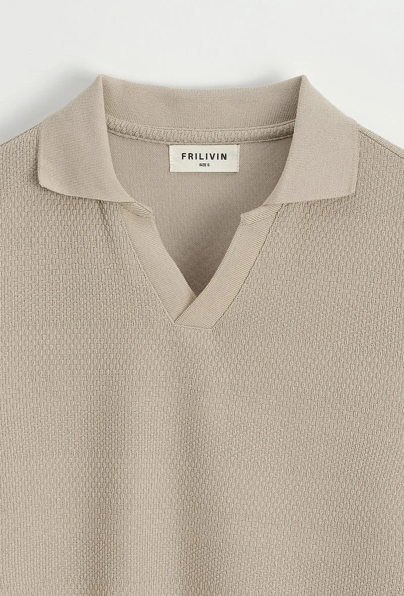 Polo effet tricot