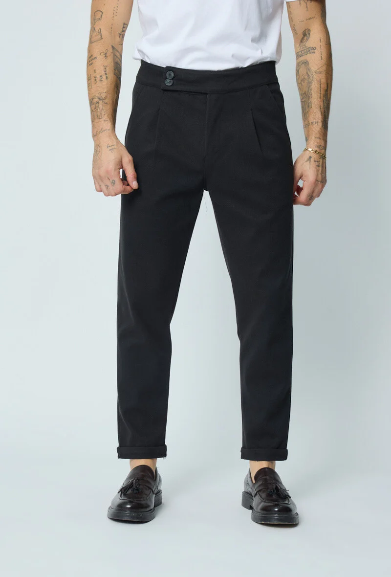 🔥 Pantalon noir 2 boutons