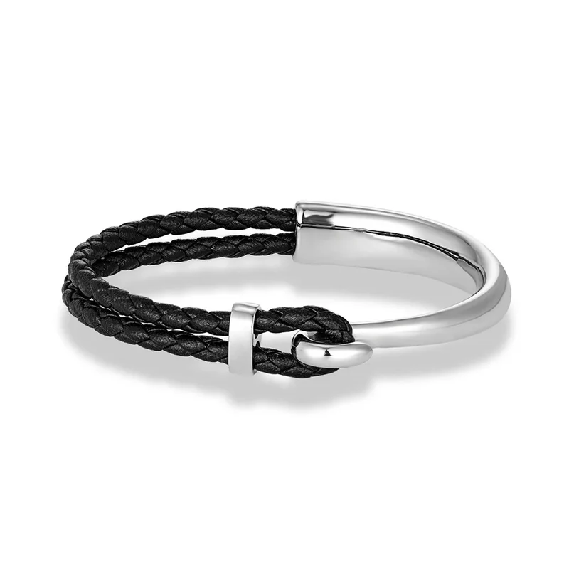 " new " Bracelet cuir manchette