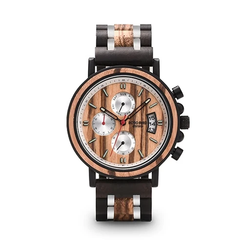 BOBO BIRD - montre boisée pour hommes, chronographes stylisées