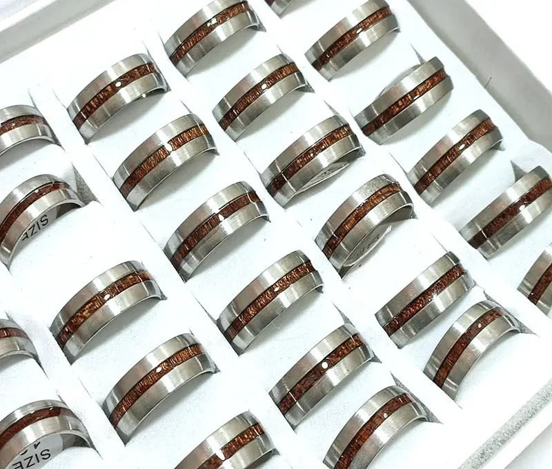 Bague en bois fine grey