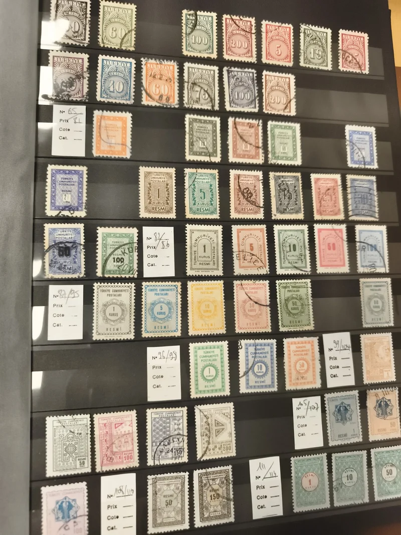 Timbres poste Turquie anciens oblitérés, lot philatélie, multiples valeurs