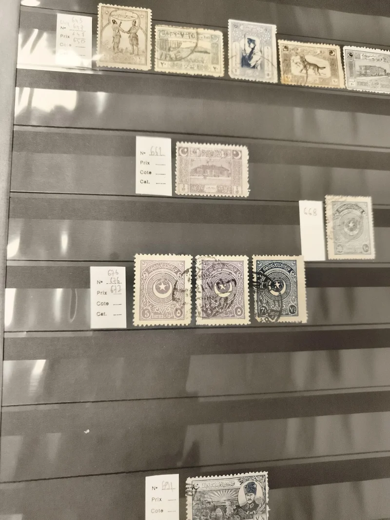 Lot de timbres anciens Empire Ottoman oblitérés, motifs historiques, philatélie