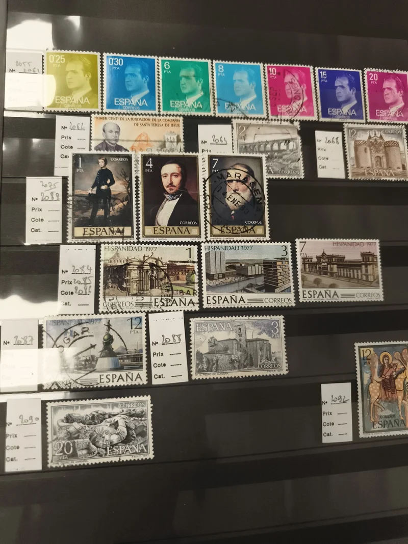 Timbres Espagne ESPAÑA anciens divers, visages, monuments, lot philatélie