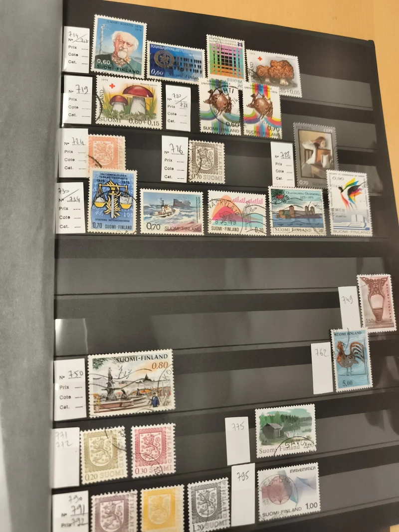 Lot timbres Finlande oblitérés, Suomi, motifs variés, philatélie thématique
