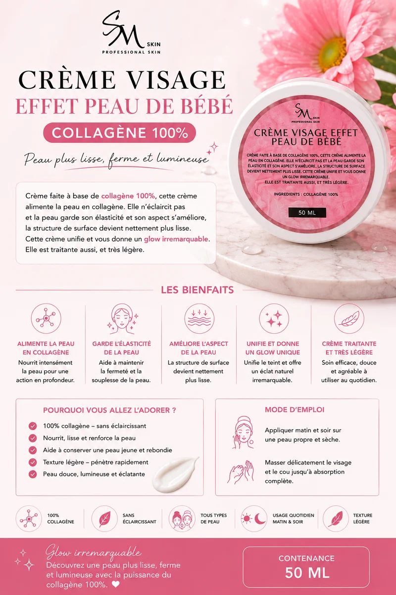 CREME COLLAGENE EFFET PEAU DE BEBE