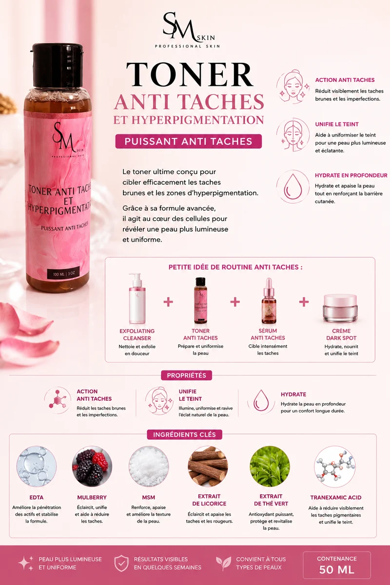 TONER ANTI TACHES ET HYPERPIGMENTATION