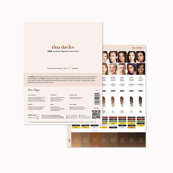 Nuancier de couleur pigments Fade de Permablend