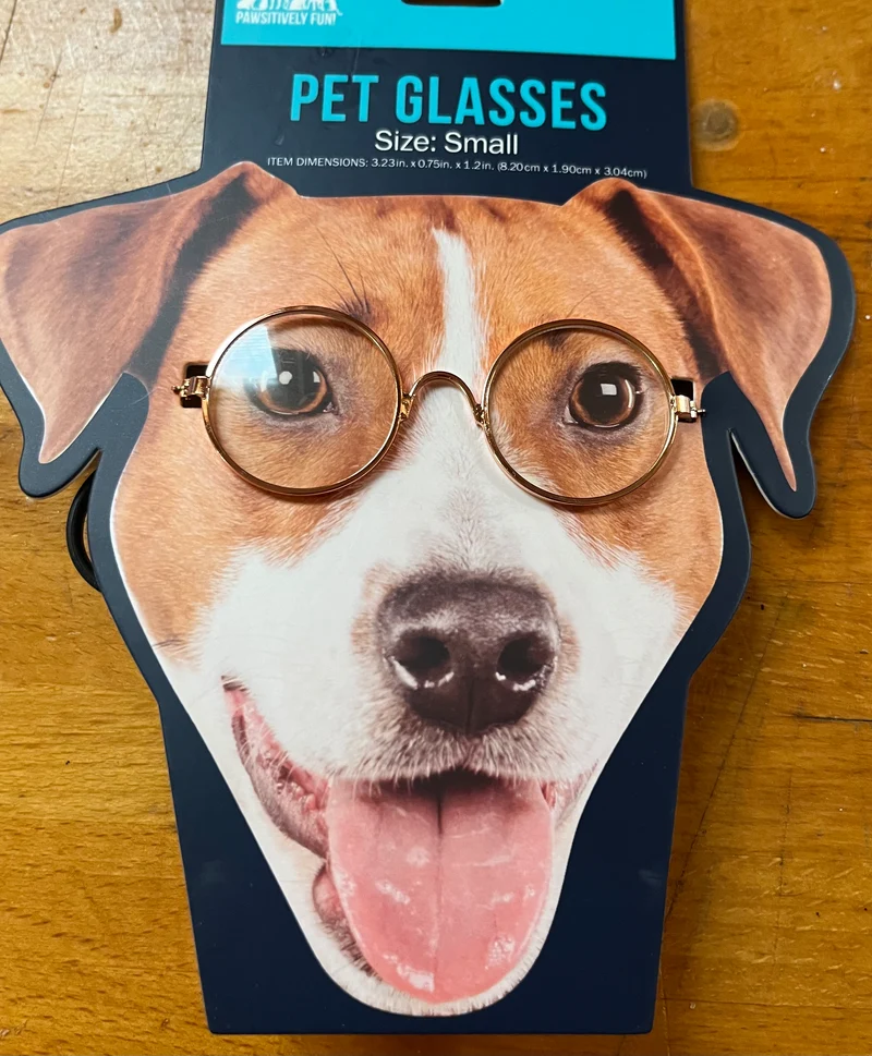 Pet glasses (gold frames)small