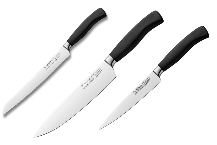 Messerset 3tlg. Eterno, Gastro PPN schwarz, geschmiedet