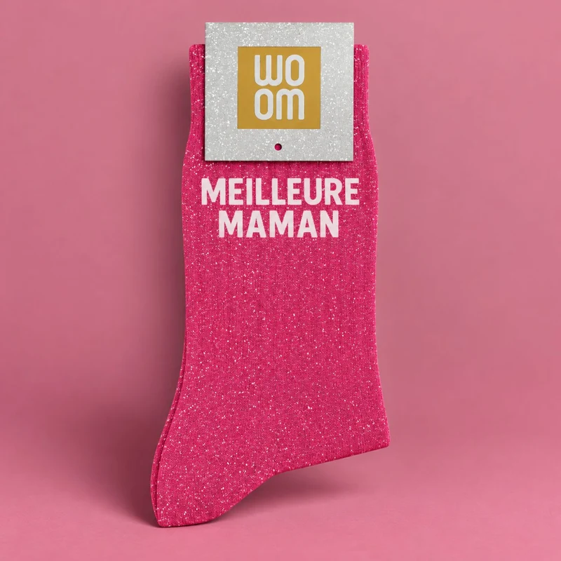 Chaussettes à paillettes - Meilleure Maman