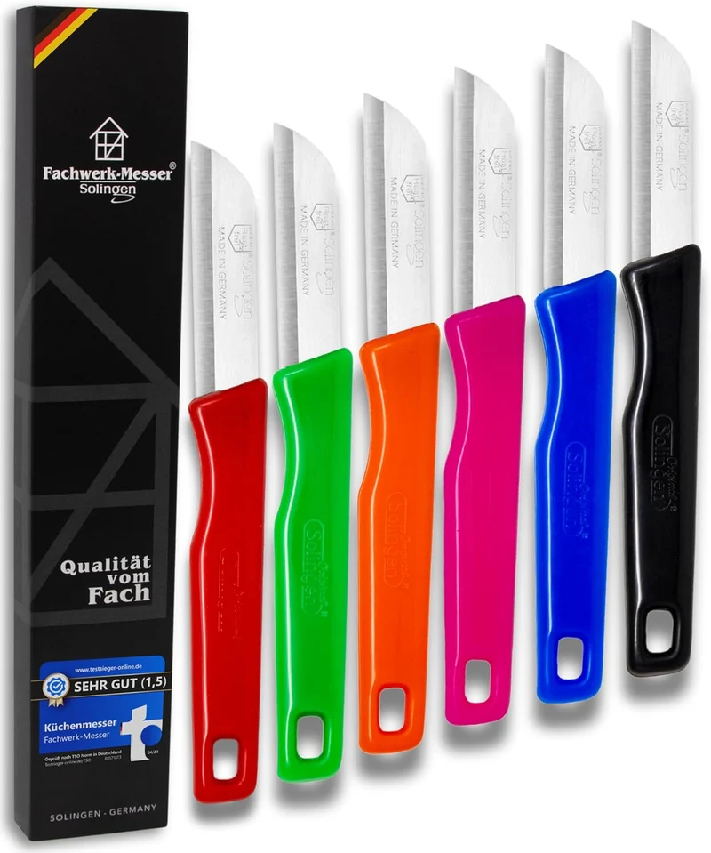 Küchenmesser Set 6tlg, gerade Klinge, Klingenlänge 6cm