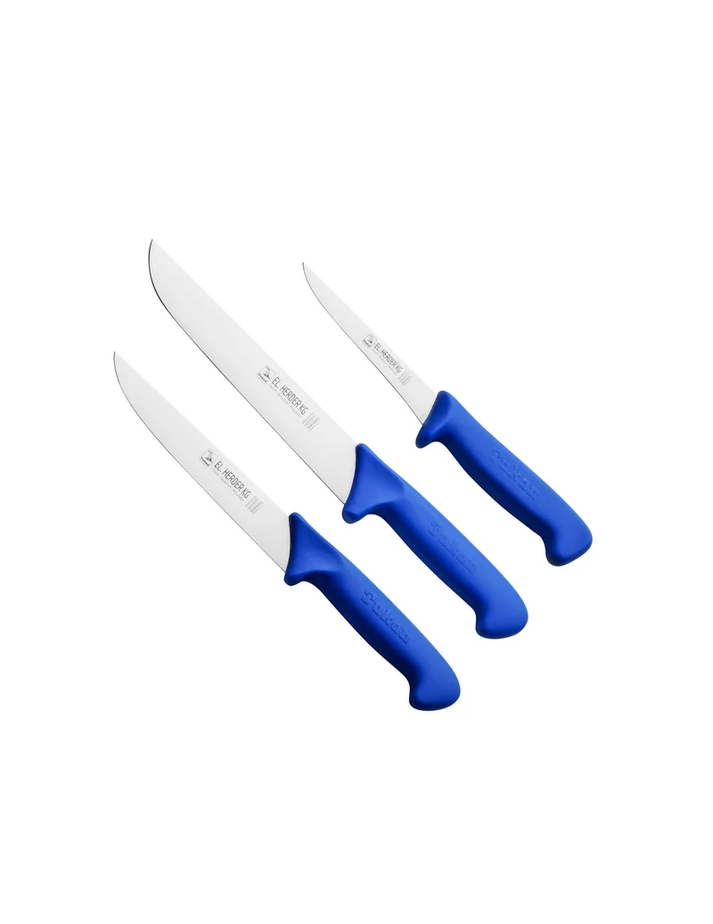 Fleischer / Schlachtmesserset 3tlg., Profigrip, rutschfest