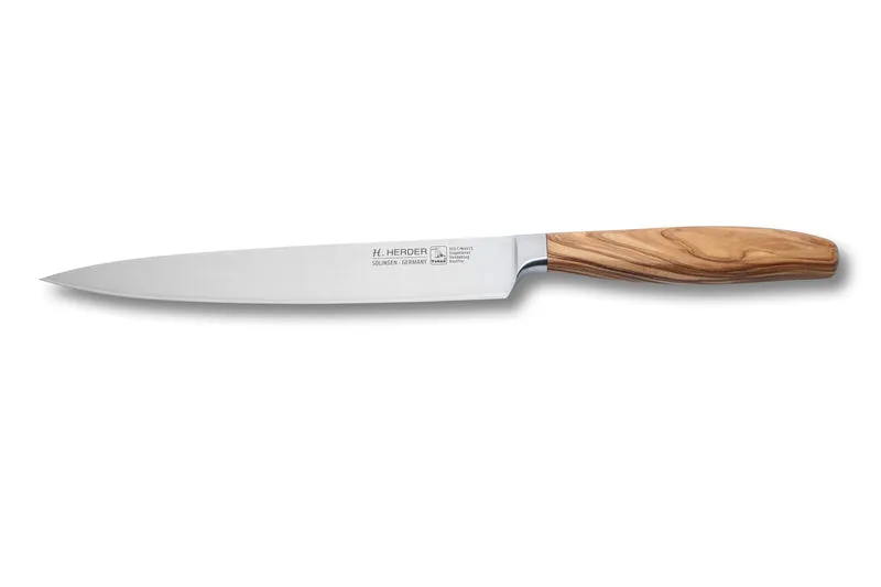 Schinkenmesser Eterno, Olivenholz, Klingenlänge 21cm, geschmiedet