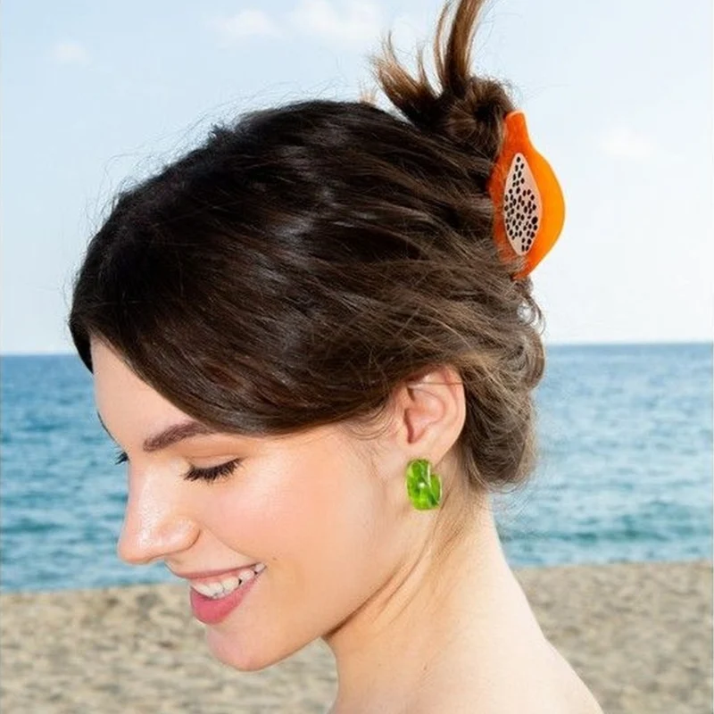 Pince à cheveux - Papaye