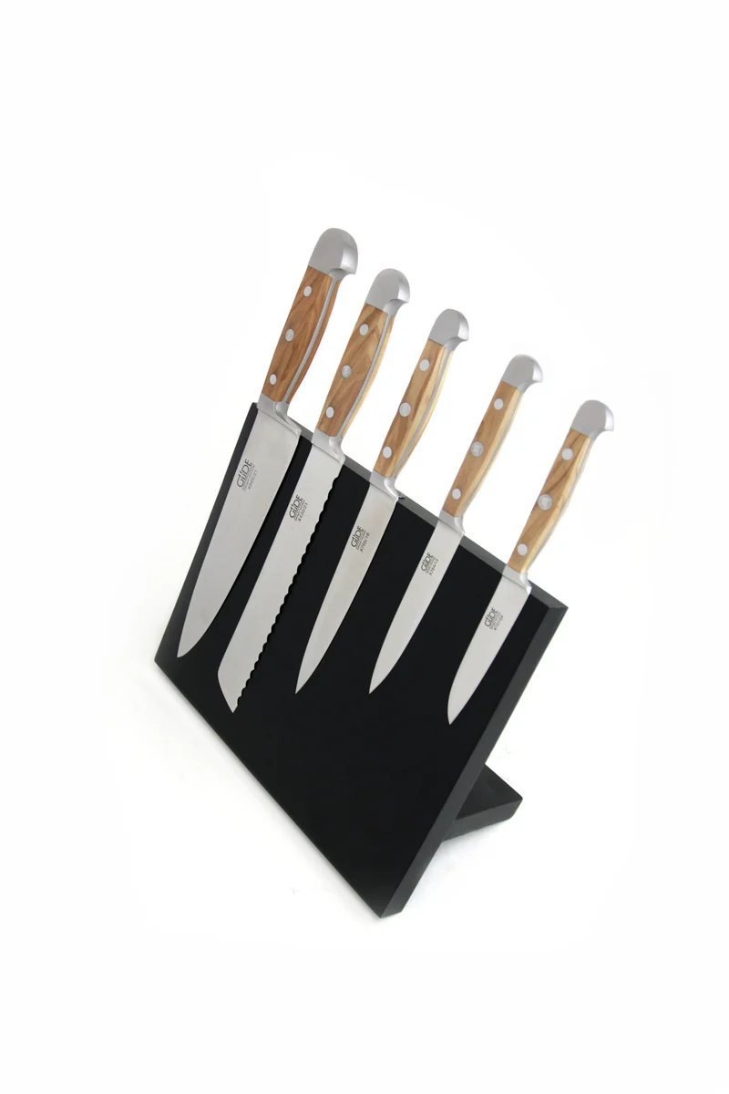 Magnet Messerpult, Alpha olive, Buche schwarz, 6tlg.