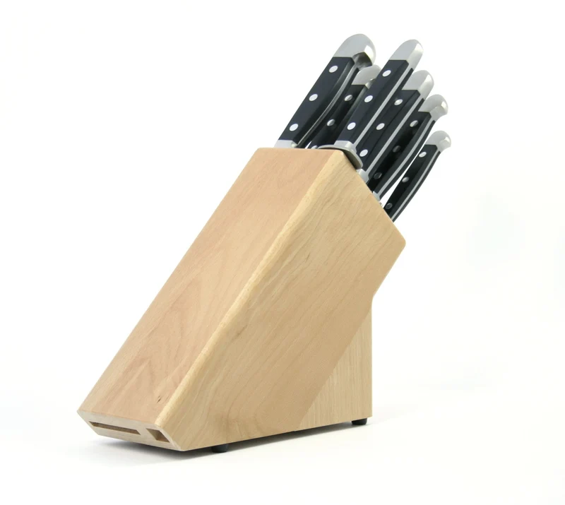 Messerblock, Alpha, Buche natur, 9tlg.