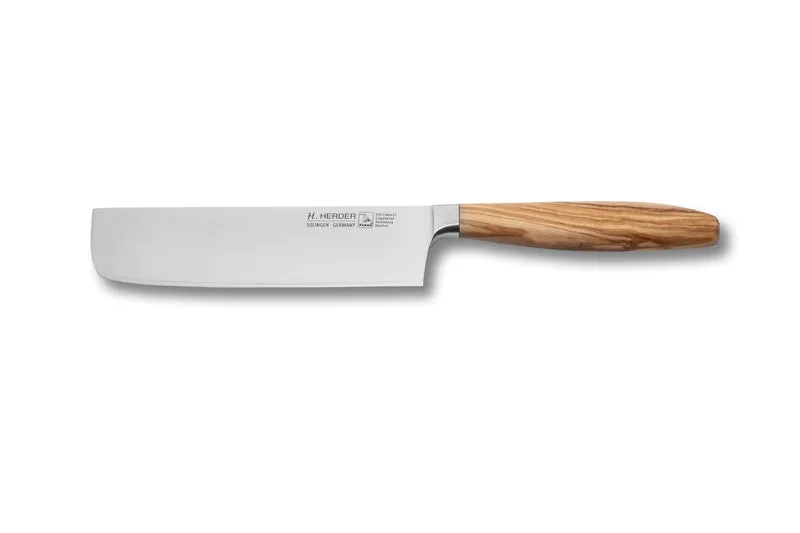 Nakirimesser Eterno, Olivenholz, Klingenlänge 17cm, geschmiedet