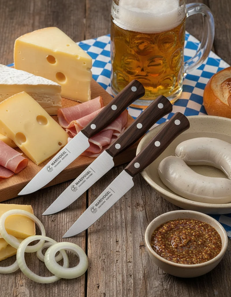 "Marsvogel" Set 3tlg. Original bayrisches Oktoberfest Brotzeitmesser und Steakmesser