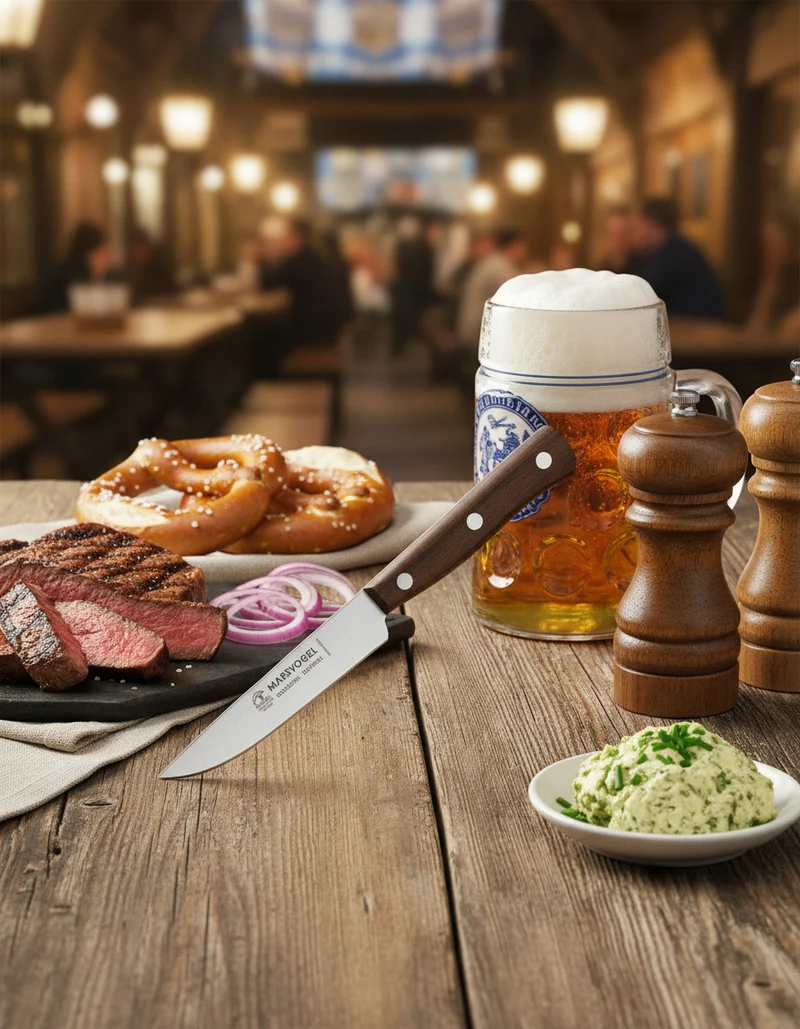 "Marsvogel" Original bayrisches Okoberfest Brotzeitmesser und Steakmesser