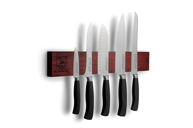 Messerset 6tlg. Eterno, Gastro PPN schwarz, geschmiedet, mit Magnetleiste