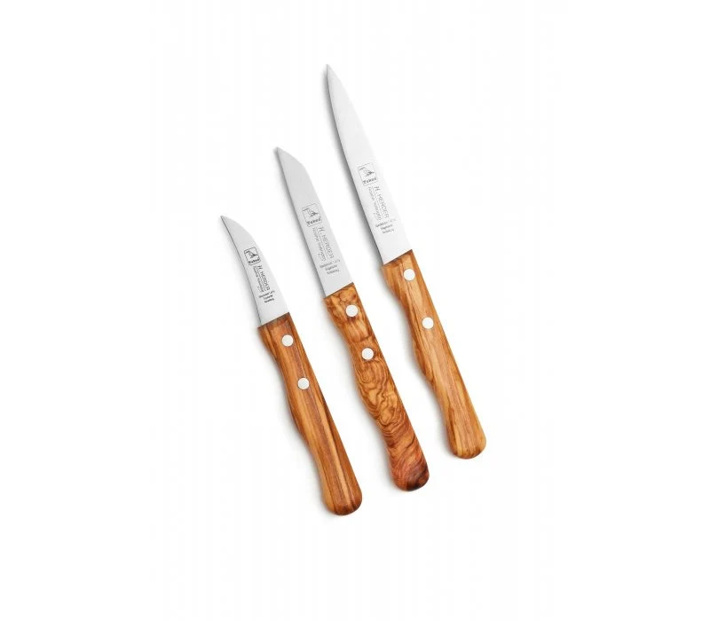 Set 3tlg. Küchenmesser Olivenholz