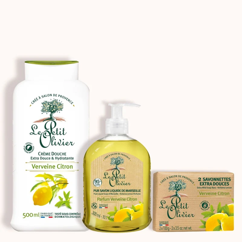Trio Vivifiant - Douche & Savon - Parfum Verveine-Citron