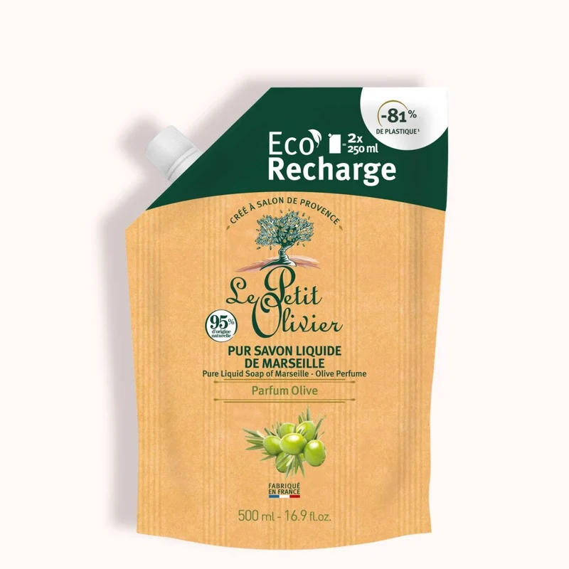 Eco-Recharge Pur Savon Liquide de Marseille - Parfum Olive