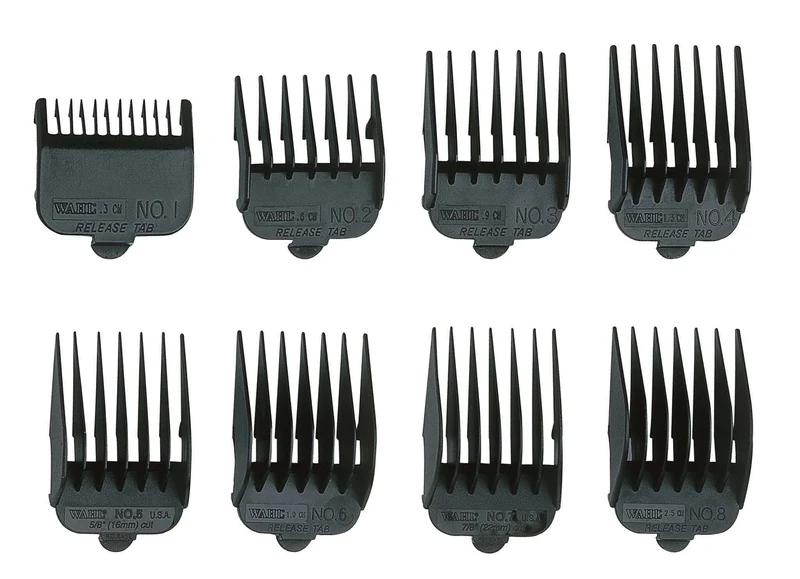 Wahl Tondeuse Opzetkam Set Plastic Zwart (8 Stuks)
